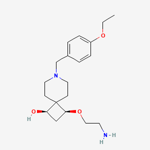 molecular formula C19H30N2O3 B5605963 rel-(1R,3S)-3-(2-aminoethoxy)-7-(4-ethoxybenzyl)-7-azaspiro[3.5]nonan-1-ol dihydrochloride 