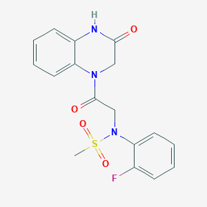 N-(2-fluorophenyl)-N-[2-oxo-2-(3-oxo-3,4-dihydro-1(2H)-quinoxalinyl)ethyl]methanesulfonamide