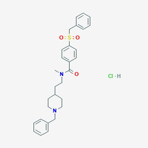molecular formula C29H35ClN2O3S B056060 1-Benzyl-4-(2-(N-(4'-(benzylsulfonyl)benzoyl)-N-methylamino)ethyl)piperidine CAS No. 113045-24-2