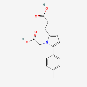 3-[1-(carboxymethyl)-5-(4-methylphenyl)-1H-pyrrol-2-yl]propanoic acid