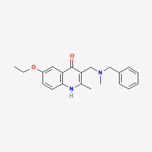 molecular formula C21H24N2O2 B5606005 3-{[benzyl(methyl)amino]methyl}-6-ethoxy-2-methyl-4-quinolinol 