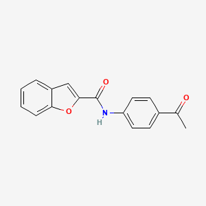 molecular formula C17H13NO3 B5606007 N-(4-乙酰基苯基)-1-苯并呋喃-2-甲酰胺 