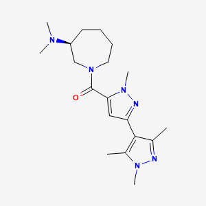 (3S)-N,N-dimethyl-1-[(1,1',3',5'-tetramethyl-1H,1'H-3,4'-bipyrazol-5-yl)carbonyl]azepan-3-amine