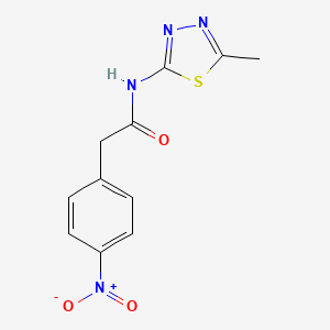 N-(5-methyl-1,3,4-thiadiazol-2-yl)-2-(4-nitrophenyl)acetamide