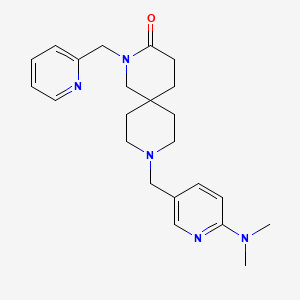 9-{[6-(dimethylamino)pyridin-3-yl]methyl}-2-(pyridin-2-ylmethyl)-2,9-diazaspiro[5.5]undecan-3-one