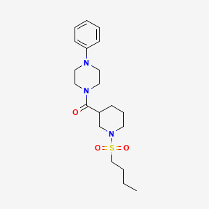 molecular formula C20H31N3O3S B5606034 1-{[1-(butylsulfonyl)-3-piperidinyl]carbonyl}-4-phenylpiperazine 