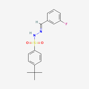 4-tert-butyl-N'-(3-fluorobenzylidene)benzenesulfonohydrazide