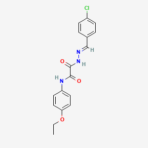 2-[2-(4-chlorobenzylidene)hydrazino]-N-(4-ethoxyphenyl)-2-oxoacetamide