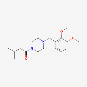 1-(2,3-dimethoxybenzyl)-4-(3-methylbutanoyl)piperazine