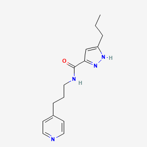 molecular formula C15H20N4O B5606090 3-propyl-N-[3-(4-pyridinyl)propyl]-1H-pyrazole-5-carboxamide 