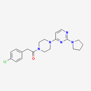 4-{4-[(4-chlorophenyl)acetyl]-1-piperazinyl}-2-(1-pyrrolidinyl)pyrimidine