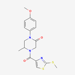 1-(4-methoxyphenyl)-5-methyl-4-{[2-(methylthio)-1,3-thiazol-4-yl]carbonyl}-2-piperazinone