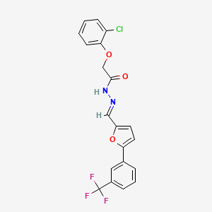 2-(2-chlorophenoxy)-N'-({5-[3-(trifluoromethyl)phenyl]-2-furyl}methylene)acetohydrazide