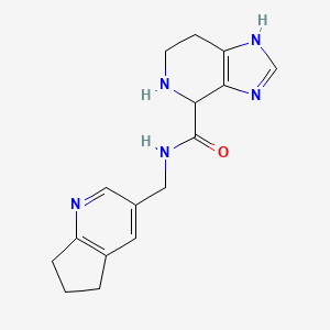 N-(6,7-dihydro-5H-cyclopenta[b]pyridin-3-ylmethyl)-4,5,6,7-tetrahydro-1H-imidazo[4,5-c]pyridine-4-carboxamide dihydrochloride