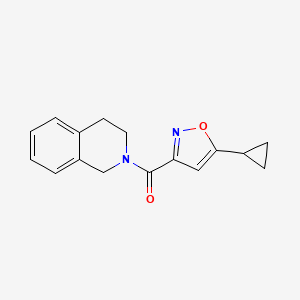 molecular formula C16H16N2O2 B5606163 2-[(5-cyclopropyl-3-isoxazolyl)carbonyl]-1,2,3,4-tetrahydroisoquinoline 