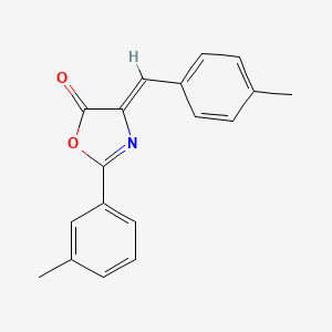 molecular formula C18H15NO2 B5606193 4-(4-methylbenzylidene)-2-(3-methylphenyl)-1,3-oxazol-5(4H)-one 