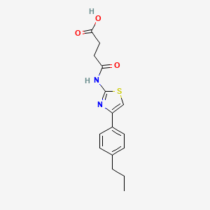 4-oxo-4-{[4-(4-propylphenyl)-1,3-thiazol-2-yl]amino}butanoic acid