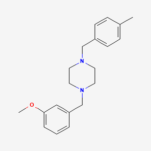 molecular formula C20H26N2O B5606214 1-(3-methoxybenzyl)-4-(4-methylbenzyl)piperazine 