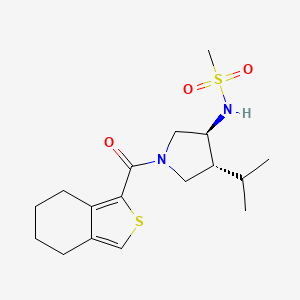 N-[(3S*,4R*)-4-isopropyl-1-(4,5,6,7-tetrahydro-2-benzothien-1-ylcarbonyl)-3-pyrrolidinyl]methanesulfonamide