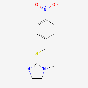 molecular formula C11H11N3O2S B5606297 1-methyl-2-[(4-nitrobenzyl)thio]-1H-imidazole CAS No. 50968-73-5