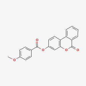 molecular formula C21H14O5 B5606308 6-oxo-6H-benzo[c]chromen-3-yl 4-methoxybenzoate 