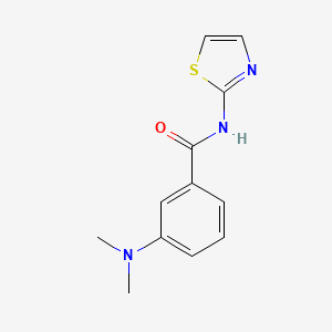 molecular formula C12H13N3OS B5606377 3-(dimethylamino)-N-(1,3-thiazol-2-yl)benzamide 