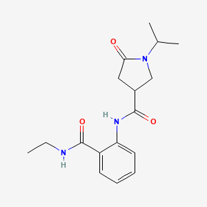 N-{2-[(ethylamino)carbonyl]phenyl}-1-isopropyl-5-oxo-3-pyrrolidinecarboxamide