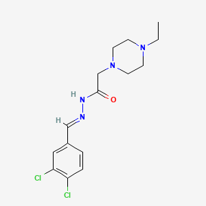 molecular formula C15H20Cl2N4O B5606434 N-[(E)-(3,4-dichlorophenyl)methylideneamino]-2-(4-ethylpiperazin-1-yl)acetamide 