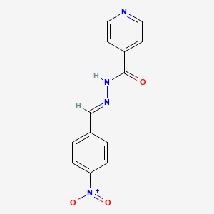 molecular formula C13H10N4O3 B5606438 N'-(4-硝基亚苄基)异烟肼 