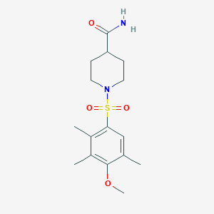 1-[(4-Methoxy-2,3,5-trimethylphenyl)sulfonyl]piperidine-4-carboxamide