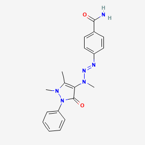 4-[3-(1,5-dimethyl-3-oxo-2-phenyl-2,3-dihydro-1H-pyrazol-4-yl)-3-methyl-1-triazen-1-yl]benzamide