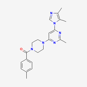 4-(4,5-dimethyl-1H-imidazol-1-yl)-2-methyl-6-[4-(4-methylbenzoyl)-1-piperazinyl]pyrimidine