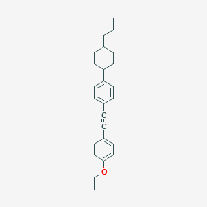 molecular formula C25H30O B056065 反式-1-乙氧基-4-(2-(4-(4-丙基环己基)苯基)乙炔基)苯 CAS No. 116903-48-1