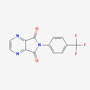 molecular formula C13H6F3N3O2 B5606505 6-[4-(trifluoromethyl)phenyl]-5H-pyrrolo[3,4-b]pyrazine-5,7(6H)-dione 