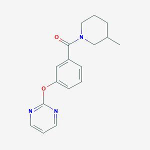 molecular formula C17H19N3O2 B5606524 2-{3-[(3-methyl-1-piperidinyl)carbonyl]phenoxy}pyrimidine 