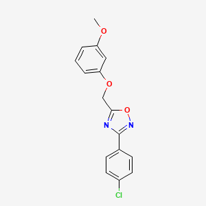 3-(4-chlorophenyl)-5-[(3-methoxyphenoxy)methyl]-1,2,4-oxadiazole