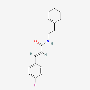 molecular formula C17H20FNO B5606571 N-[2-(1-cyclohexen-1-yl)ethyl]-3-(4-fluorophenyl)acrylamide 