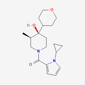 (3R*,4R*)-1-[(1-cyclopropyl-1H-pyrrol-2-yl)carbonyl]-3-methyl-4-(tetrahydro-2H-pyran-4-yl)-4-piperidinol