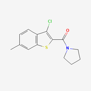 molecular formula C14H14ClNOS B5606578 1-(3-CHLORO-6-METHYL-1-BENZOTHIOPHENE-2-CARBONYL)PYRROLIDINE 