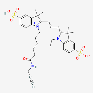 molecular formula C₃₄H₄₂N₃O₇S₂ B560658 Sulfo-Cyanine3-alkyne CAS No. 1010386-62-5
