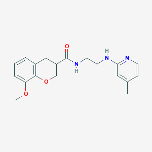 8-methoxy-N-{2-[(4-methyl-2-pyridinyl)amino]ethyl}-3-chromanecarboxamide