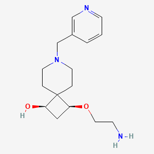 rel-(1R,3S)-3-(2-aminoethoxy)-7-(3-pyridinylmethyl)-7-azaspiro[3.5]nonan-1-ol dihydrochloride