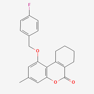 1-[(4-fluorobenzyl)oxy]-3-methyl-7,8,9,10-tetrahydro-6H-benzo[c]chromen-6-one