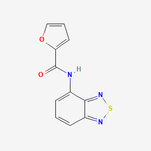 molecular formula C11H7N3O2S B5606672 N-2,1,3-benzothiadiazol-4-yl-2-furamide 