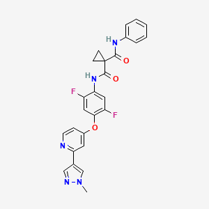 molecular formula C₂₆H₂₁F₂N₅O₃ B560669 c-Kit-IN-1 CAS No. 1225278-16-9