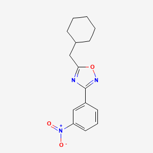 5-(cyclohexylmethyl)-3-(3-nitrophenyl)-1,2,4-oxadiazole