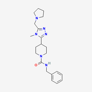 N-benzyl-4-[4-methyl-5-(pyrrolidin-1-ylmethyl)-4H-1,2,4-triazol-3-yl]piperidine-1-carboxamide