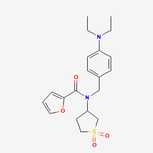 molecular formula C20H26N2O4S B5606720 N-[4-(diethylamino)benzyl]-N-(1,1-dioxidotetrahydro-3-thienyl)-2-furamide 