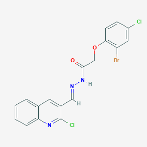 2-(2-bromo-4-chlorophenoxy)-N'-[(2-chloro-3-quinolinyl)methylene]acetohydrazide