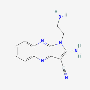 molecular formula C13H12N6 B5606740 2-amino-1-(2-aminoethyl)-1H-pyrrolo[2,3-b]quinoxaline-3-carbonitrile 